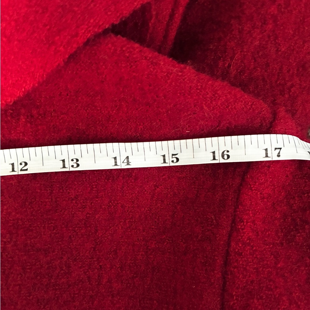 Sarah Spencer Boiled Wool Wrap Cardigan Coat with Belt Red Size S - Picture 16 of 16